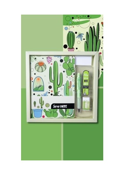 Defter Setı - Desenli Elma Yeşili Özel Kutuda fiyatları