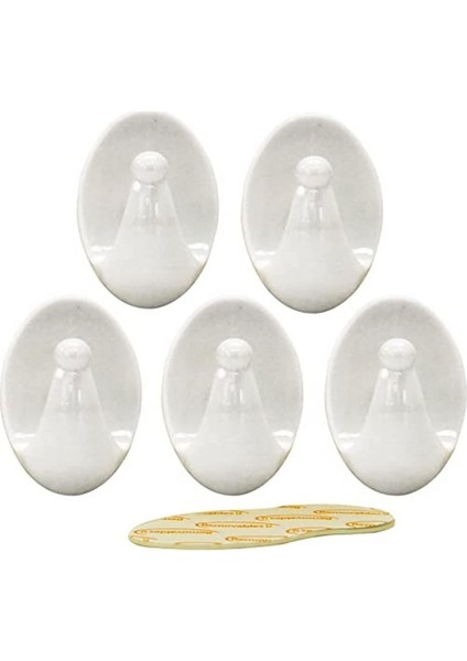 61320 5pc Removable Adhesive Plastic Hook,