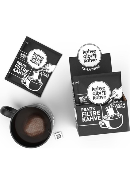 Taptaze Pratik Filtre Kahve Sallama - 10&apos;lu Güçlü Paket