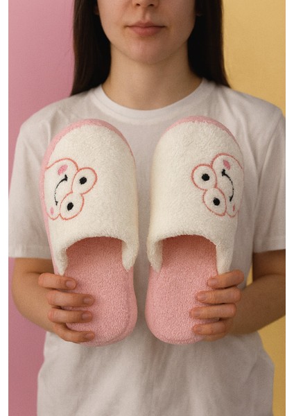 Frog Kurbağalı Kapalı Kadın Ev Terliği Günlük Rahat Kışlık Terlik