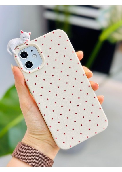 Aksesuar 11 ile Uyumlu 3D Oyuncaklı Puantiye Kedi Tasarımlı Yumuşak Silikon Kılıf