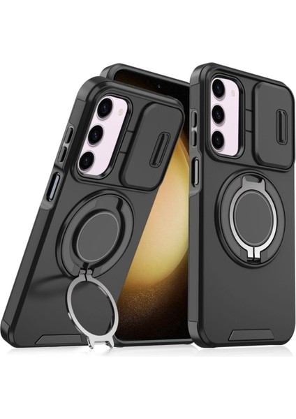 S23 Için ile Uyumlu Kılıf Kamera Korumalı Sürgülü 360 Derece Dönebilen Darbelere Karşı Dayanıklı Renkli Tank Kapak