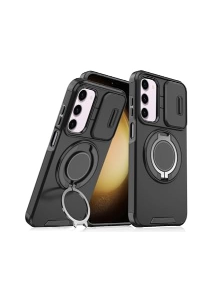 S23 Için ile Uyumlu Kılıf Kamera Korumalı Sürgülü 360 Derece Dönebilen Darbelere Karşı Dayanıklı Renkli Tank Kapak modelleri