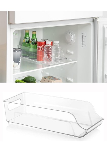 Kırılmaz Buzdolabı Için Şeffaf ve Şık Akrilik Içecek Düzenleyici ile Mutfak ve Buzdolabınızı Organize Edin, Şeffaf Buzdolabı Organizeri