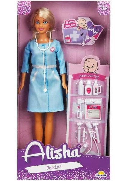 3383 Sun-Rst-Sıs-Alisha Minik Doktor Bebek Aksesuarlı Set 29CM 2A -
