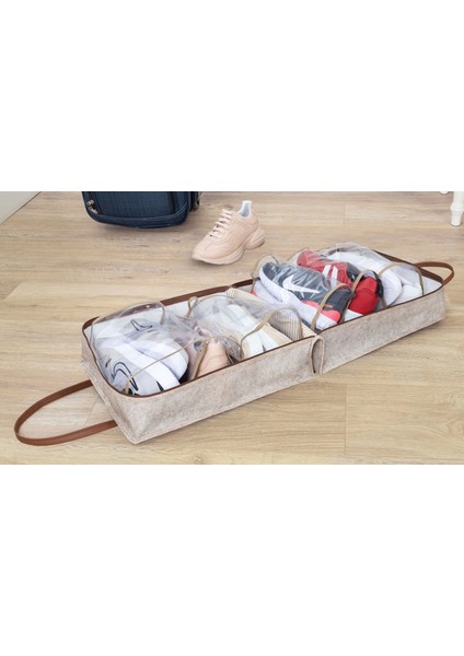 Deri Kulplu Ayakkabı Seyahat Çantası 04263 ( Lisinya ) fırsatları