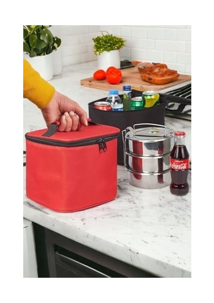 Isı Yalıtımlı Tutucu Kamp Piknik Beslenme Sefer Tası Çantası Kırmızı EX08-K modelleri