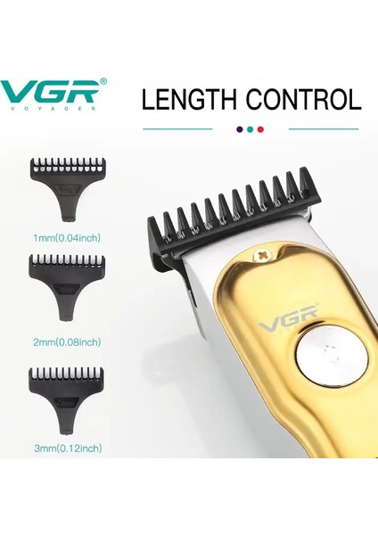 Vgr V-290 Altın T Bıçak Sıfır Kesim LCD Ekran Şarjlı Tıraş Makinesi fırsatları