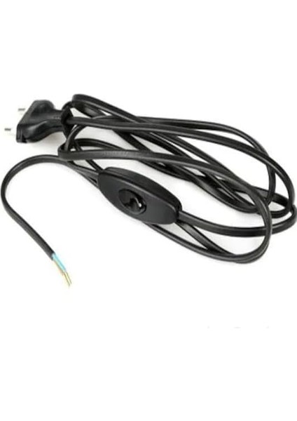 Arapuarlı Fişli Kablo Siyah 2mt