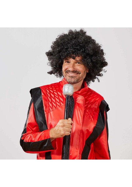 Siyah Renk Kıvırcık Afro Bonus Peruk modelleri