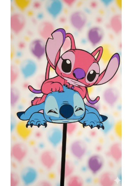 Stitch Mavi Pembe Pasta Süsü fiyatları
