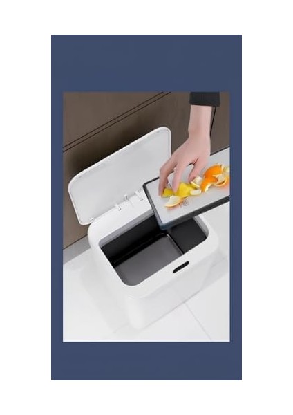 Otomatik Plastik Çöp Kovası 12 Litre-Beyaz Yerli Üretim modelleri