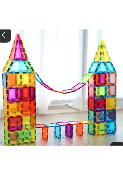 Manyetik Yapı Blokları Mıknatıslı Eğitici Oyuncak 45 Parça