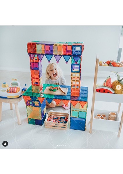 Manyetik Yapı Blokları Mıknatıslı Eğitici Oyuncak 45 Parça modelleri