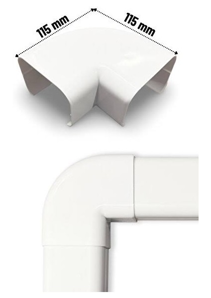 Klima Kanalı L Köşe Aparatı 75X60 mm