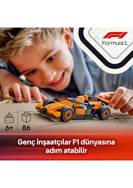 City Mclaren Yarış Arabalı F1 Sürücüsü 60442-6 Yaş ve Üzeri Çocuklar Için Mini Yarış Arabası Içeren Yaratıcı Oyuncak Yapım Seti, Doğum Günü Hediyesi (86 Parça) modelleri
