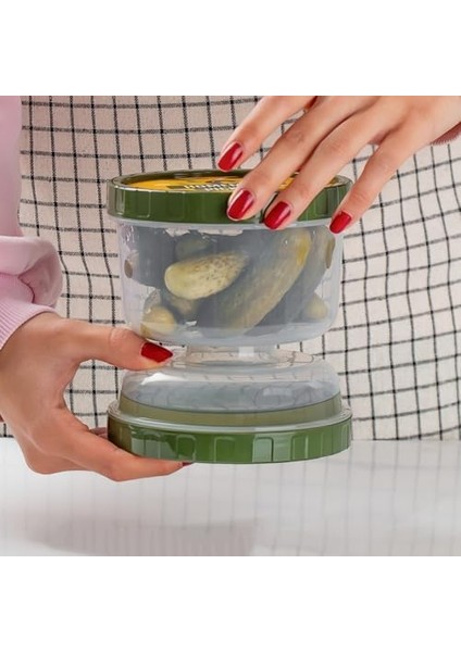02 1391 Kum Saati Süzgeçli Zeytinlik- 2&apos;li Zeytin Turşu Saklama Kabı Şeffaf modelleri