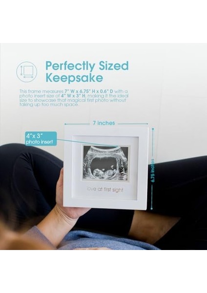 Ilk Görüşte Aşk Sonogram Resim Çerçevesi, Hamilelik Hatırası Fotoğraf Çerçevesi, Cinsiyetsiz Bebek Odası Dekoru, Günü Aksesuarı, Beyaz fiyatları