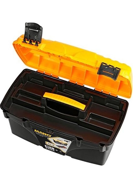 Cs/18 Düz Kapaklı Klasik Takım Çantası, Polipropilen, Siyah/sarı, 18 ’’ modelleri