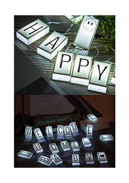 CC58YT1254 10&apos;lu Işıklı Harf Mesaj Panosu Dekoratif Harf Işık Zinciri fiyatları