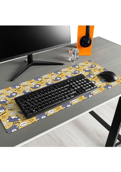 Kız Arkadaşa Hediye Sevimli Kedi Tasarımlı Mousepad - Mouse Pad - Fare Altlığı