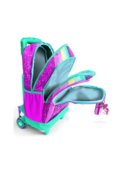 Işıklı Tekerlekli Pembe Su Yeşili Çekçek Okul Çantası - Kız Çocuk modelleri