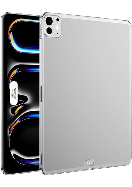 iPad Pro 11 2024 Kılıf (A2836-A2837) Transparent Soft Şeffaf [ipad Pro 11 2024 ile Uyumlu Kılıf - Şeffaf]