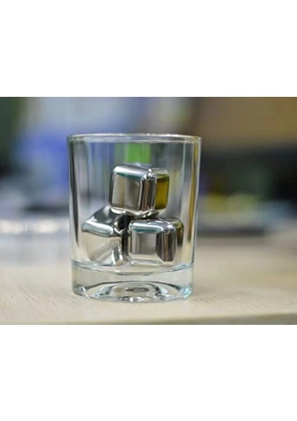 4'lü Çelik Metal Kaplama Viski Taşı Soğutma Buz Küpü - Lisinya fiyatları