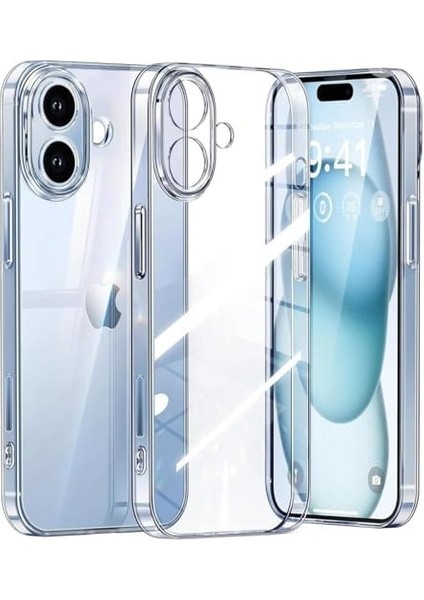 16 (6.1 Inç) Uyumlu Ultra Şeffaf Silikon Koruma Kılıfı - Tam Kasa Şok Emici Transparan Kılıf modelleri