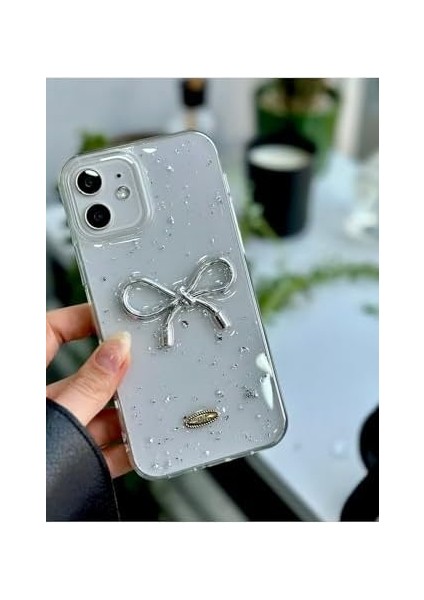 Aksesuar 12 ve 12 Pro Uyumlu Simli Kurdele Oyuncak Tasarımlı Esnek Silikon Kılıf - Simlifiyonk fiyatları