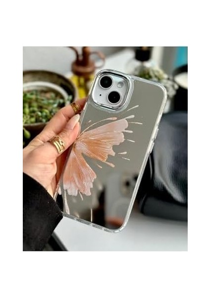 Aksesuar 13-14 - 15 Uyumlu Aynalı Kelebek Model Silikon Kılıf - Goldkelebek fiyatları