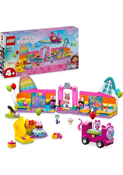 Gabby’s Dollhouse Gabby’nin Parti Odası 10797, 4 Yaş ve Üzeri Çocuklar Için Yaratıcı Oyuncak Yapım Seti (252 Parça)