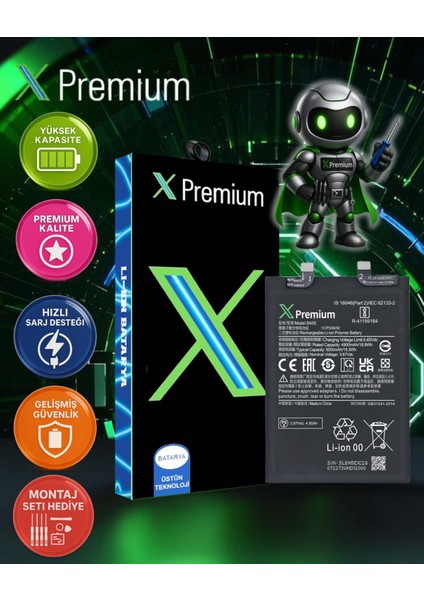 Xpremium Xiaomi Redmi Note 11 Pro+ 5g Uyumlu Batarya Pil Süper Yüksek Kalite 4900 Mah BN5E