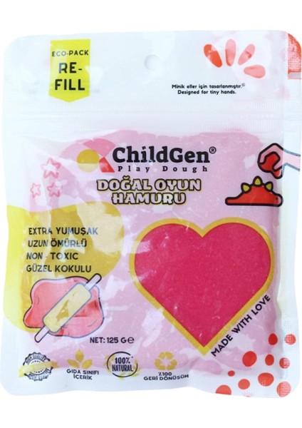 Oyun Hamuru - Pembe -Vakumlu Kartuş Paket - (Ecopack- )