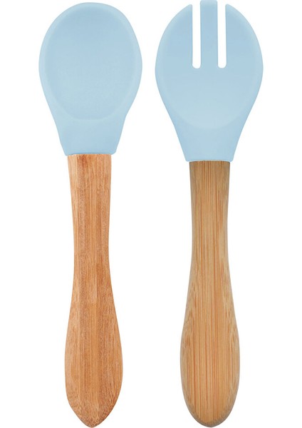 Mama Kaşığı + Çatal Mineral Blue