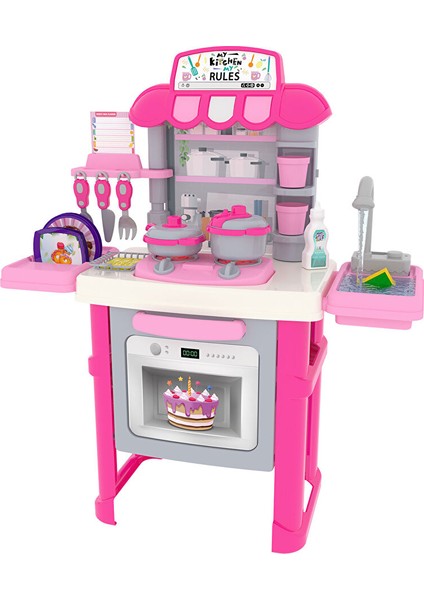 Sesli Işıklı Akan Musluklu Mutfak Seti 40 Pcs