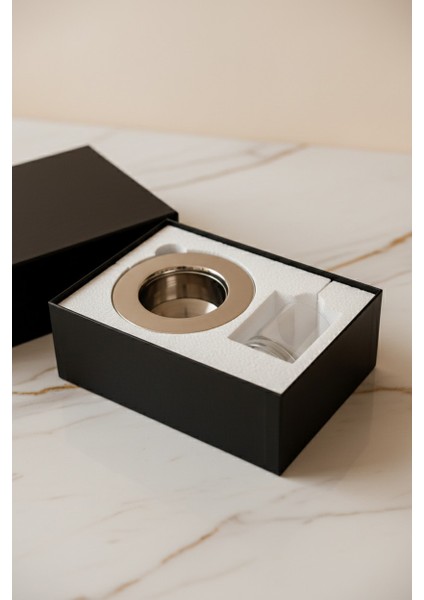 Deluxe El Yapımı Çelik Viski Soğutucu ve Premium Viski Kadehi Seti