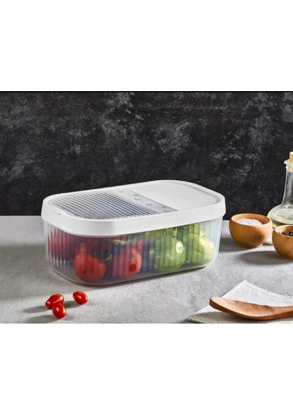 1 Adet Multibox Erzak Bakliyat Kutusu Açılır Kapak 5 Litre (32,5CM*19CM*12CM) Şeffaf 5 Litre (Asorti)