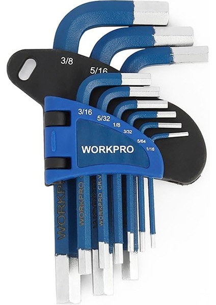 WP222014 9 Parça Boy Cr-V Metrik Profesyonel Allen Anahtar Takımı