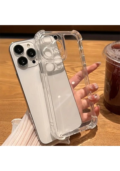 15 Pro Uyumlu Darbe Emici 15 Pro (6.1&apos;) Şeffaf Silikon Tpu Clear Kılıf, Transparent 15 Pro Kılıfı Şeffaf