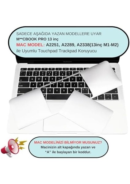 Pro Laptop Kaplama 13 Inç M1-M2, Trackpad A2251 A2289 A2338 ile Uyumlu Gümüş fiyatları