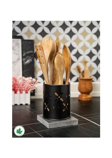 Metal Çatal-Bıçaklık Metal Mutfak Düzenleyici, Kaşıklık, Tezgahüstü Organizer, Kaşıklık Siyah modelleri