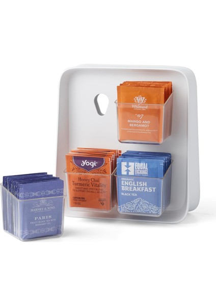 Şeffaf Kutular, Dolap Veya Kiler Depolama ile Çay Çay Poşeti Düzenleyici Caddy, 80-Çanta