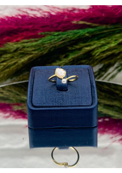 925 Ayar Gümüş Gold Renk Özel Üretim Spor Model Kadın Yüzük