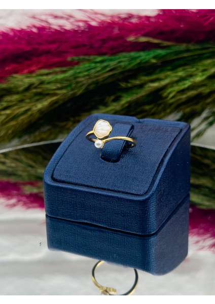 925 Ayar Gümüş Gold Renk Özel Üretim Spor Model Kadın Yüzük fırsatları