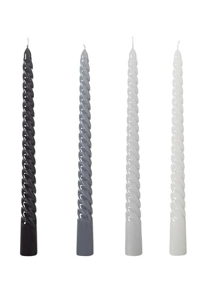 Concept 4lü Şamdan Mum Degrade Gri-Siyah 25CM fiyatları