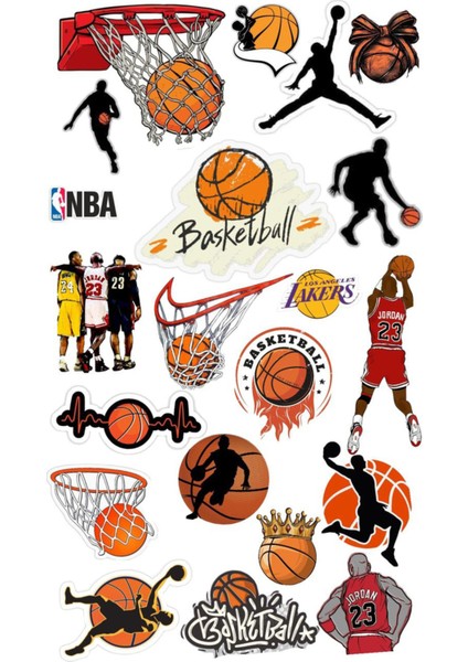 Basketbol Telefon Laptop Notebook Tablet Defter Matara Stiker Etiket ST2083