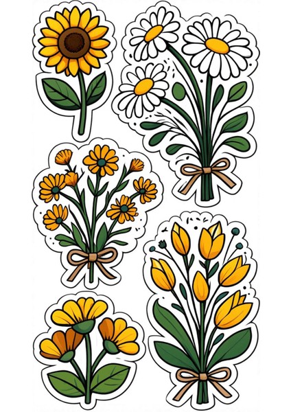 Bitki Çiçek Telefon Laptop Notebook Tablet Defter Matara Stiker Etiket ST2270