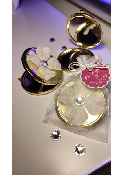 Gelin & Nedime Hediyeliği | Çiçek ve Taş Detaylı Lüks Ayna fiyatları