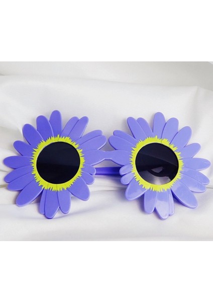 Mor Renk Papatya Şekilli Parti Gözlüğü 18X10 cm